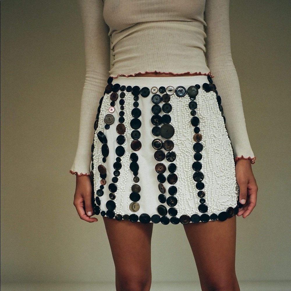 Sydney Pimbley Button Embellished Skirt